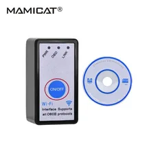 Mais novo Com Interruptor ELM327 WiFi OBD-II Ferramenta de Diagnóstico Do Carro OBD2 OBD ELM 327 Code Reader para IOS/Android/PC Conexão Wi-fi