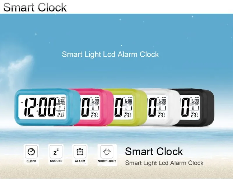 Цифровой будильник студенческий светильник часы с ЖК-дисплеем Повтор электронные офисные часы с подсветкой для офиса дома 5 цветов