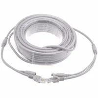 Network Cable Power Supply Two In One Ethernet Cable 5M/10M/20M/30M RJ45 Extension Cable RJ45+DC For IP Camera 1