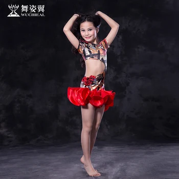 

2018 New Arrival high grade kid girls Bellydance performance Costume Wuchieal Brand Belly Dance dress RT128