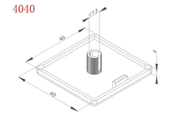 3D принтеры интимные аксессуары пластиковая крышка Черный для Алюминий /2040/3030/3060/4040/4080/4545 нейлон конец кепки