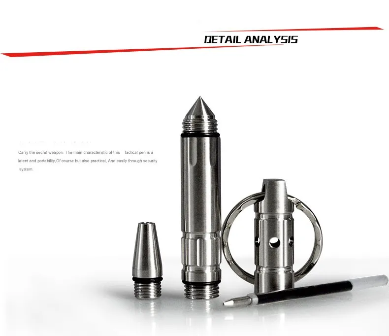 Полый стиль Самообороны Ручка тактическая ручка обороны мини из нержавеющей стали Ручка для ключей EDC