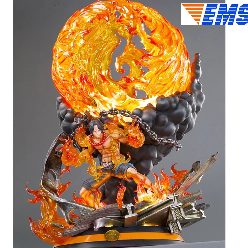 56 см цельная статуя Portgas D Ace Mera mera Fruit 1/6 GK полноразмерная портретная фигурка