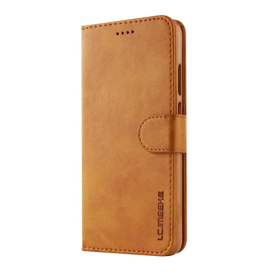 Light Brown Роскошный чехол-бумажник чехол для samsung Galaxy A6 A7 A8 A9 J4 J6 плюс карты чехол для Galaxy S7 S8 S9 S10 lite S10e Plus Note 9 8 чехол - Цвет: Light Brown