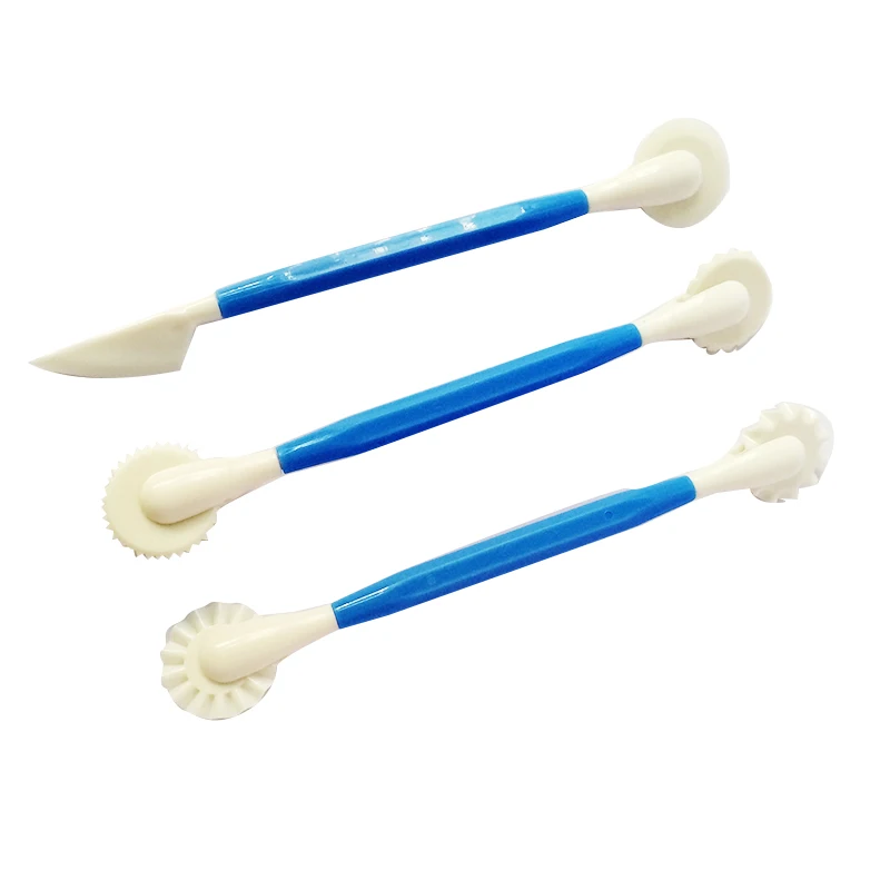 GTCT-0076 polymorph Sugru Fiore Strumenti Strumenti di Argilla Polimerica Ceramica Distintivo Nastro di Pizzo Rotante Coltello di Argilla Lama di Rotolamento