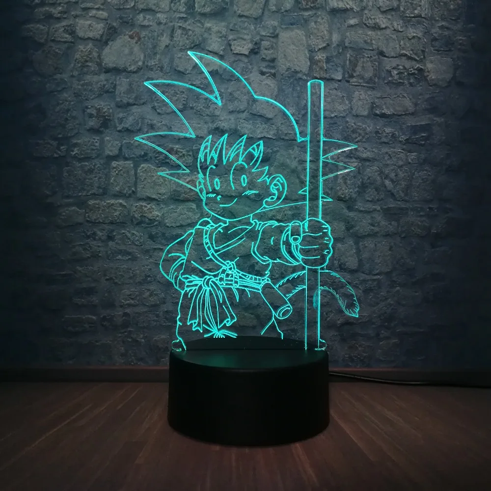 Супер Goku обезьяна USB светодиодный светильник 7 Dragon Ball красочная лампа настроения
