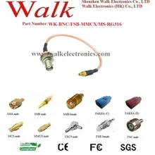 BNC Женский MMCX Мужской прямой кабель RG316, BNC mmcx кабель RG316, антенна BNC кабель