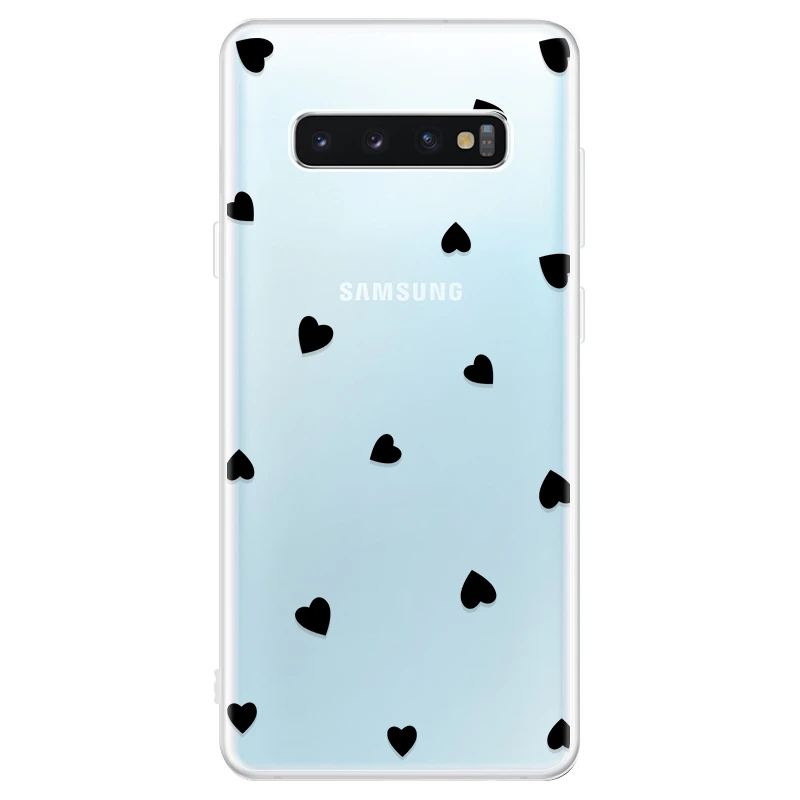 Чехол для samsung Galaxy S10, Мягкий ТПУ силиконовый прозрачный чехол для телефона, для Galaxy S10e S10 Plus S10+ чехол для пары - Цвет: 27