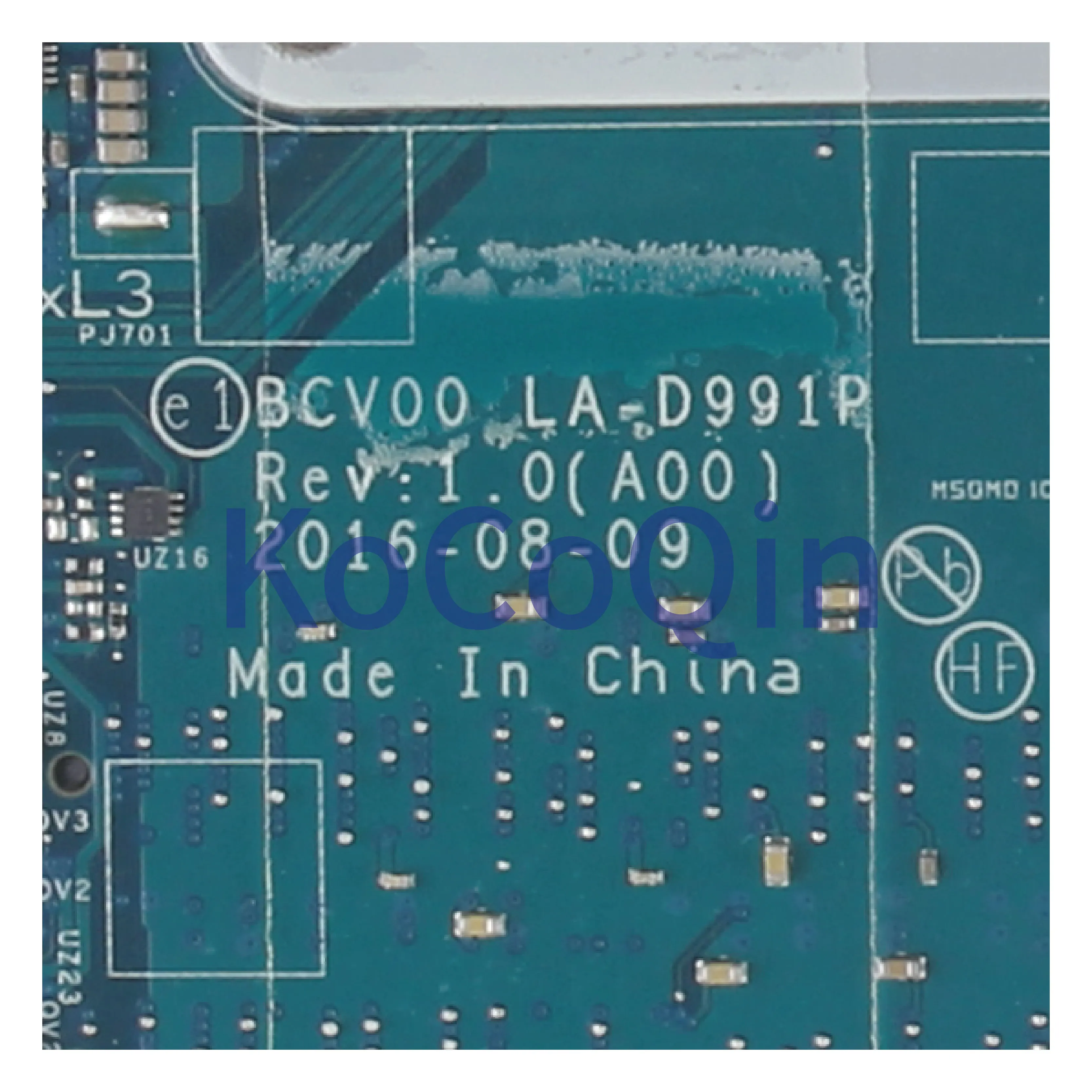 KoCoQin Laptop motherboard For DELL Inspiron 7566 P65F I5-6300HQ Mainboard BCV00 LA-D991P 0RJ4MM CN
