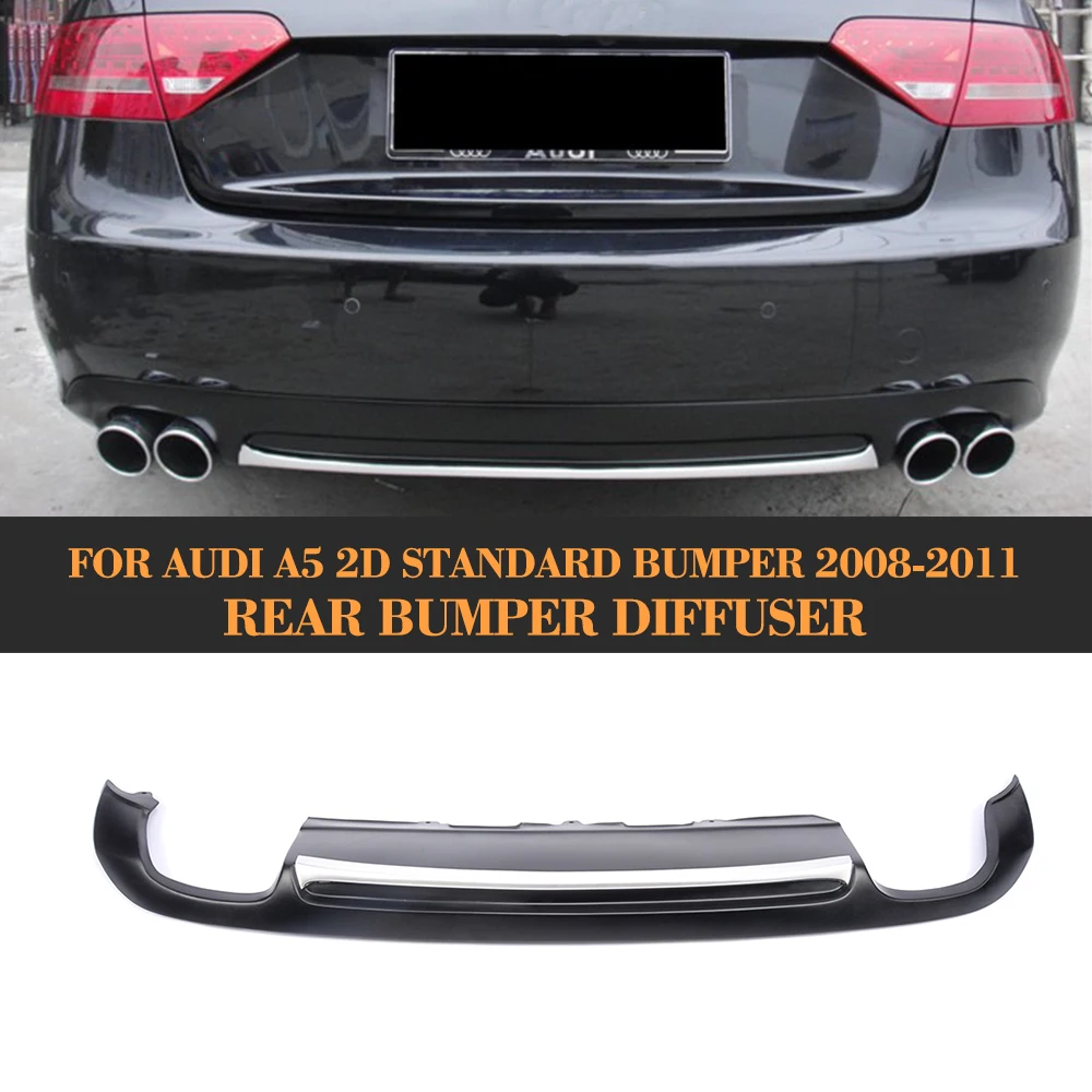

Matt black painted PU Rear Bumper Diffuser for Audi A5 Coupe Standard Only 2008-2011 Non-Sline