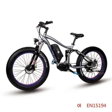 26 дюймов Электрический горный велосипед Fat tire 8FUN центральный мотор электрический велосипед 36 В двойная амортизация мягкий хвост горный