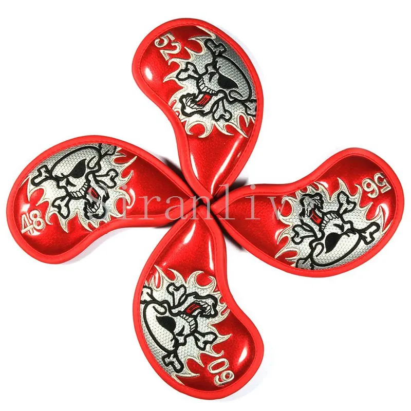 

4pcs Skull Skull Head Embroidery Iron Golf Head Covers Club covers