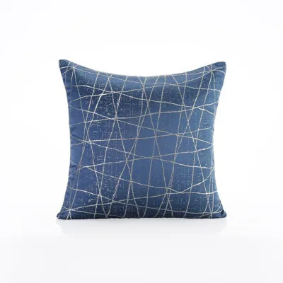 50x30/45x45 см Роскошная синяя серая жаккардовая наволочка Чехлы на декоративные подушки диван абстрактный геометрический Бросок Наволочка спинка - Цвет: V45x45cm