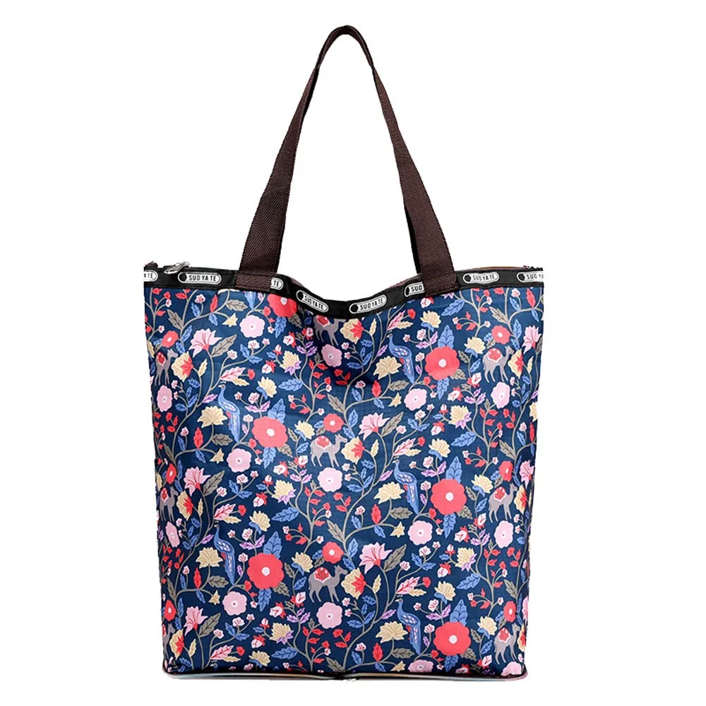

Maison Fabre Nylon Cloth Folding Bag Women's Handbag Printed Cloth Bag Shoulder Bag Big capacity waterproof Handbags Female Tote