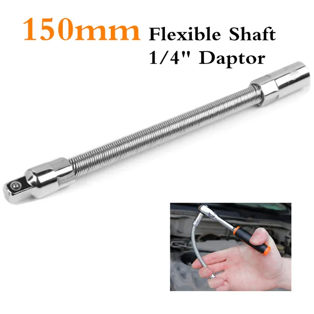 1/4" 150mm flexible shaft Flexible Extension Ratchet wrench extension