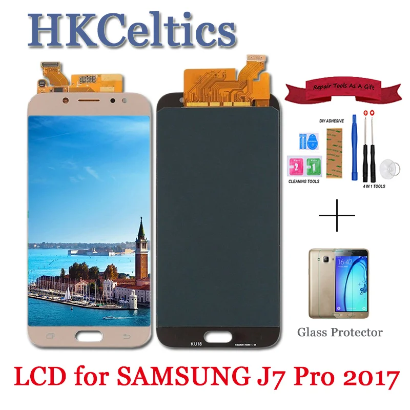 Оригинальный 5 ''дюймовый дисплей для SAMSUNG Galaxy J7 Pro J730 ЖК-экран 2017 + сенсорный