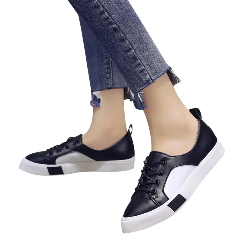 Pointu Mode Bout Chaussures Femmes Arrivée Nouvelle Y rouge Noir Talon Zapatos Respirant Plat Casual Mujer De blanc Lacent 2018 c8CzYq4ww