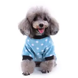 2018 щенок узор 4 ноги пальто комбинезон мягкая собака одежда зима теплая бантом шерсть домашних животных одежда Supples