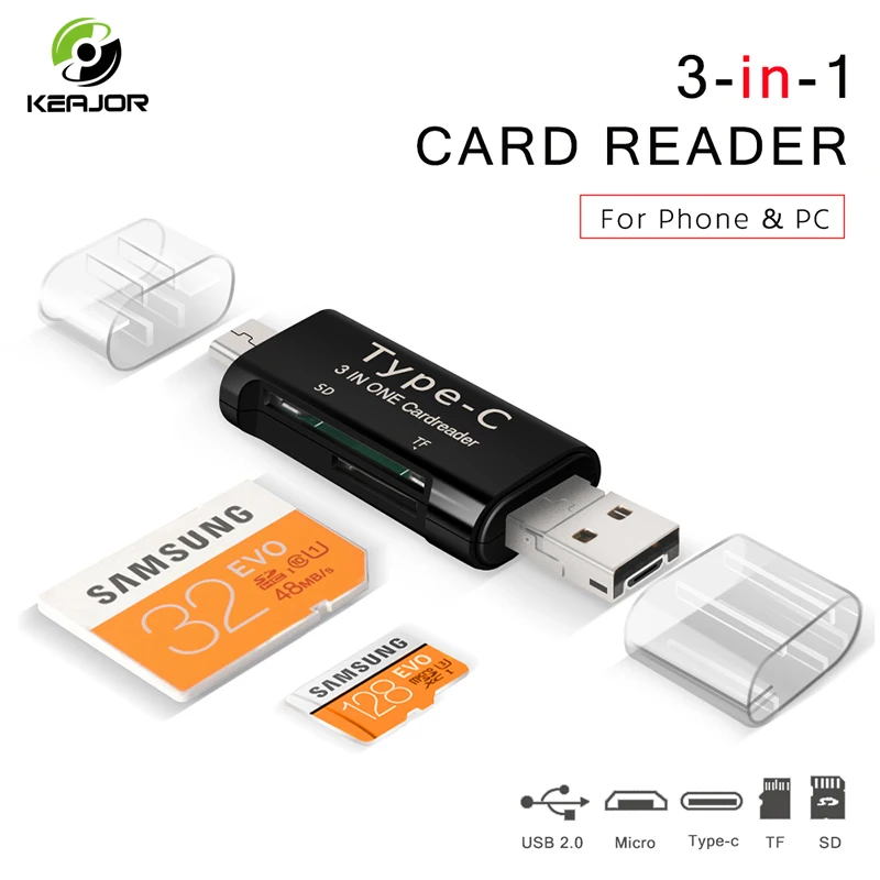 

Type-C Card Adapter Micro USB OTG Card Reader With SD/TF Card USB 3.0 Memory Reading Device For Phone & Tablet PC SD Card Reader
