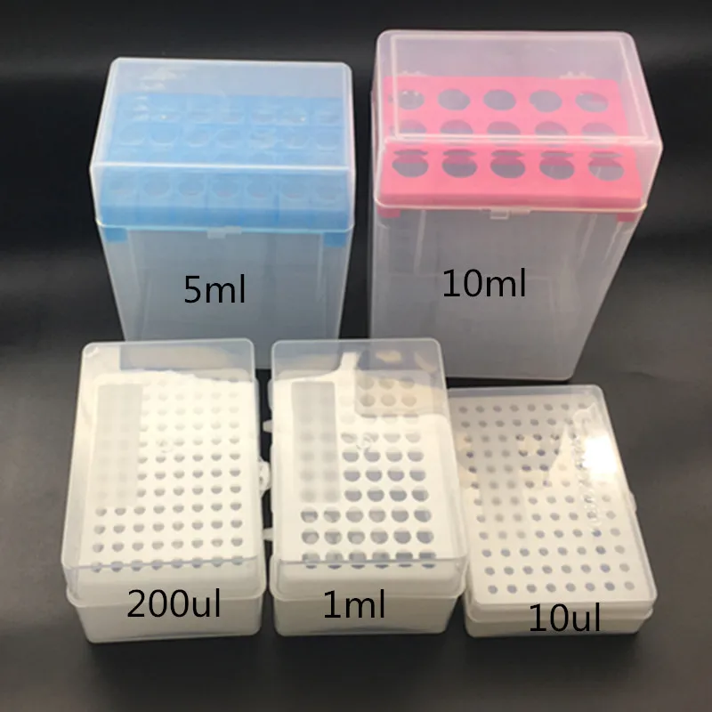 

10ul/200ul/1ml/5ml/10ml Plastic Pipette Tip Box Pipette Head Holder Box