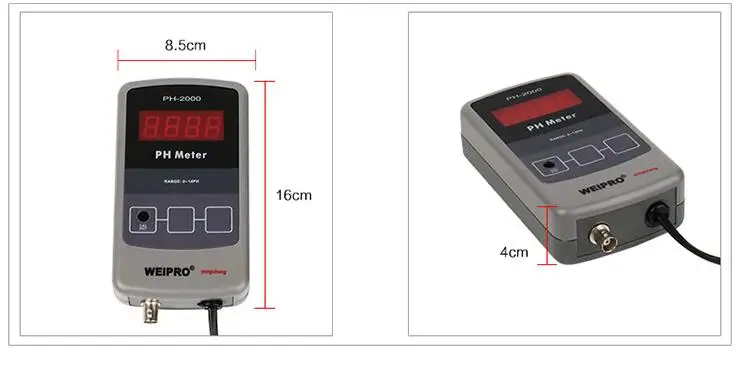 WEIPRO PH 2000 морской аквариум значение pH долгосрочный монитор кислотности Тестер