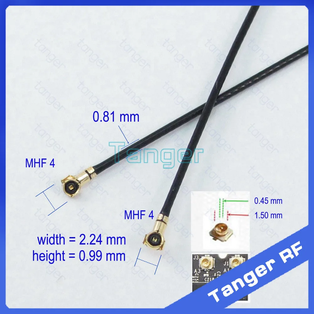 Tanger RF IPX IPEX MHF4 к MHF 4 IV прямоугольный 0 81 мм кабель отрезок коаксиальный Перемычка
