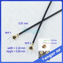 Tanger RF IPX IPEX MHF4 to MHF 4 IV plug right angle 0 81mm cable Pigtail