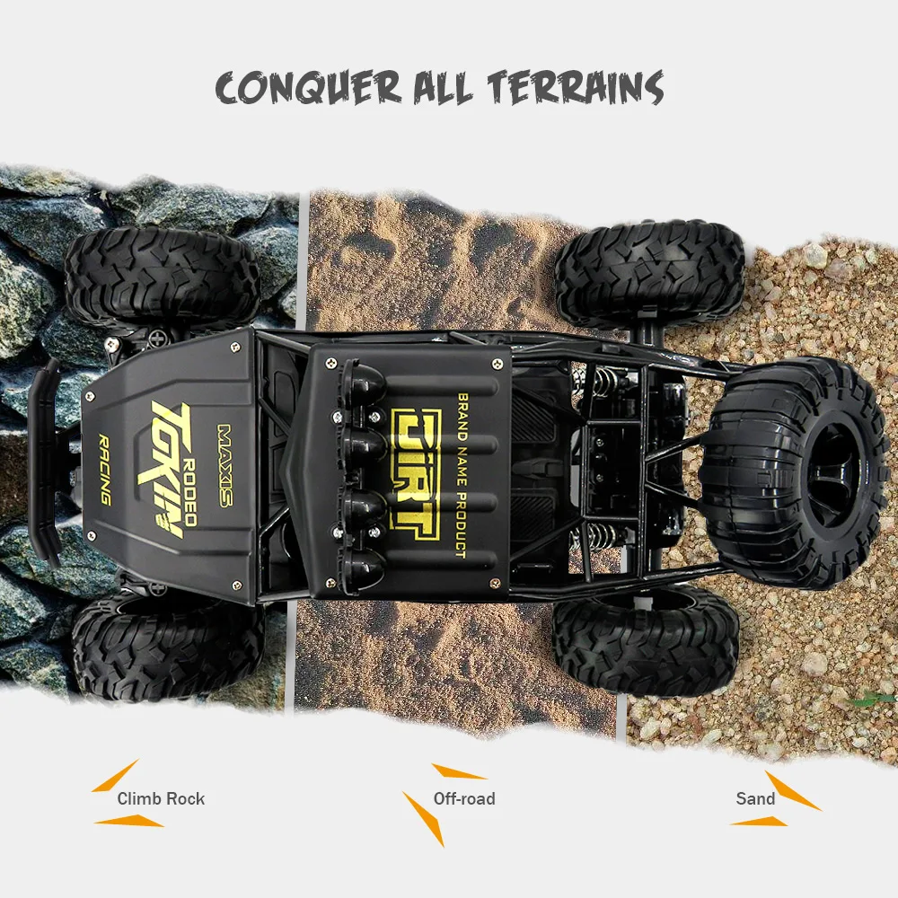Flytec 6026 1:12 2.4G 4WD High Speed Climbing Car Racing RC Buggy Model Toy