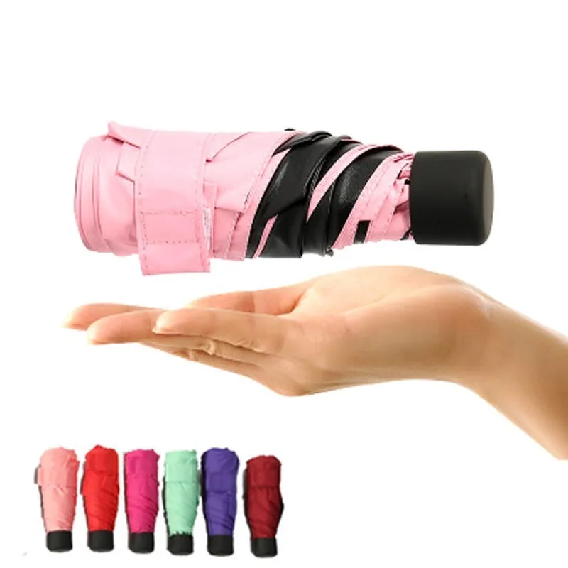 

Fashion 180g Small Folding Rain Umbrella Men Mini Pocket Parasol Girls Anti-UV Waterproof Portable Travel Umbrella Women Gifts