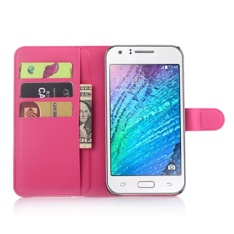 

Fashion Litchi Texture Leather Case for Samsung Galaxy J7 J700 J700F Flip Cover Case Wallet Stand Style With Card Slot