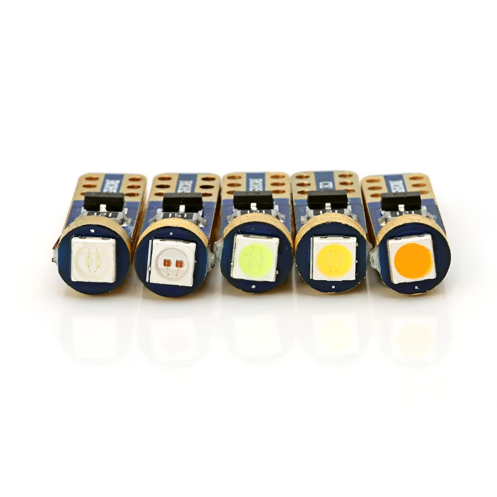 10x сверхъяркая Светодиодная лампа 3030 SMD T5 мерный инструмент боковая