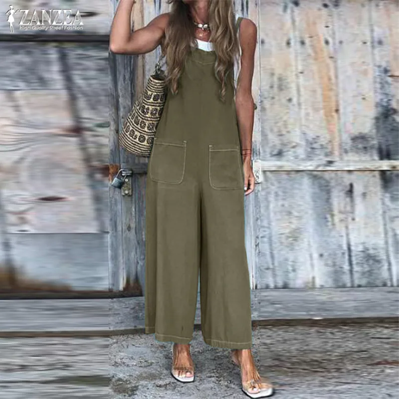 linen wide leg overalls