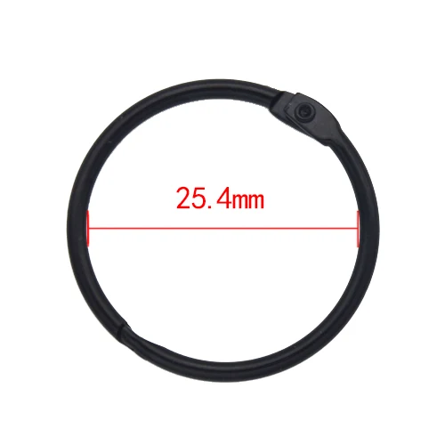 25.4mm High Quality 2-10Pcs/set black Metal Ring Binder 15-76mm DIY Loose-leaf Book Hoops Opening Office Binding Supplie Photo Albums - Цвет: 25.4mm