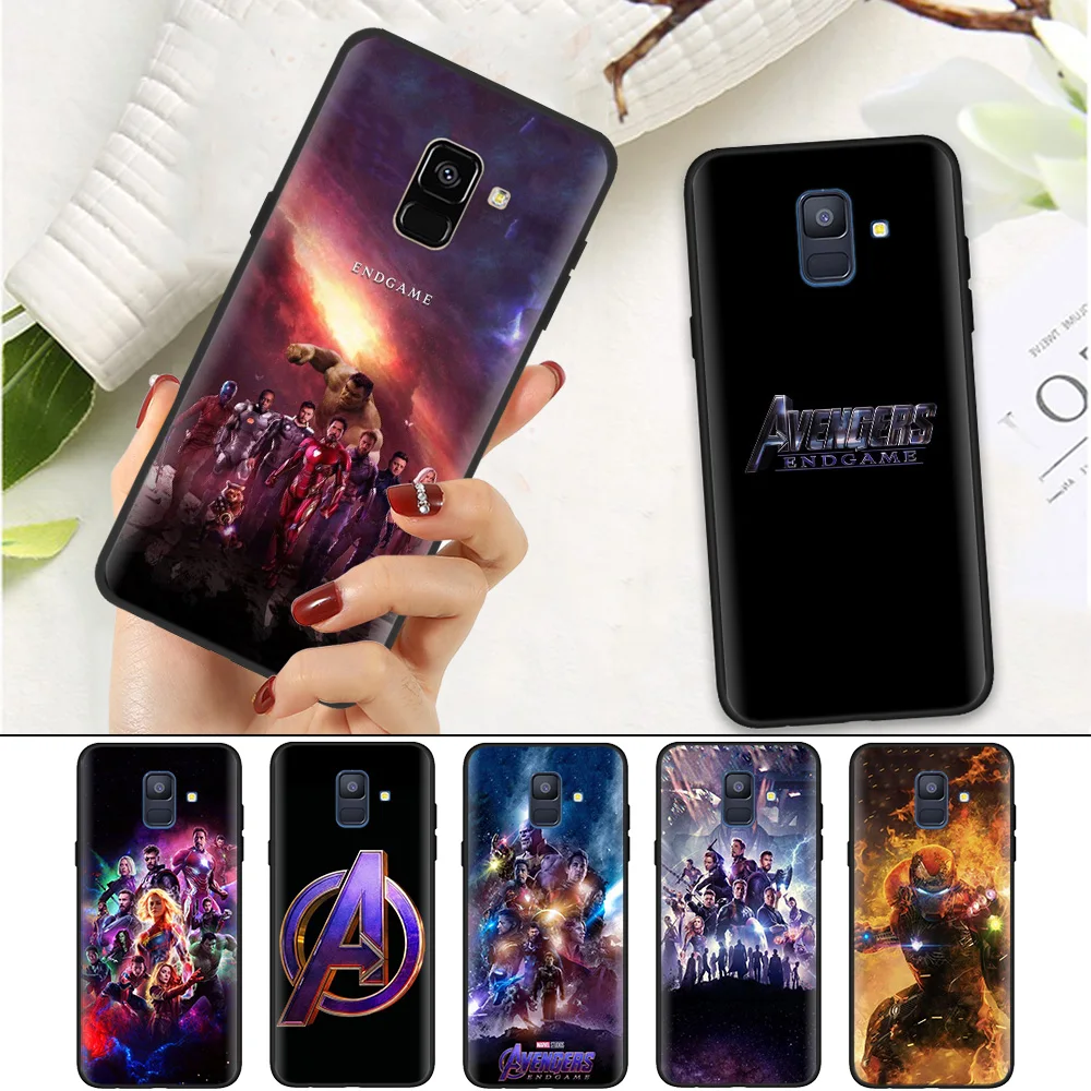 

Black Silicone Soft Case Cover for Samsung Galaxy A7 A70 A50 A40 A30 A20 A10 A8 A9 A6 2018 Plus 2018 Star A20E Avengers 4 Endgam