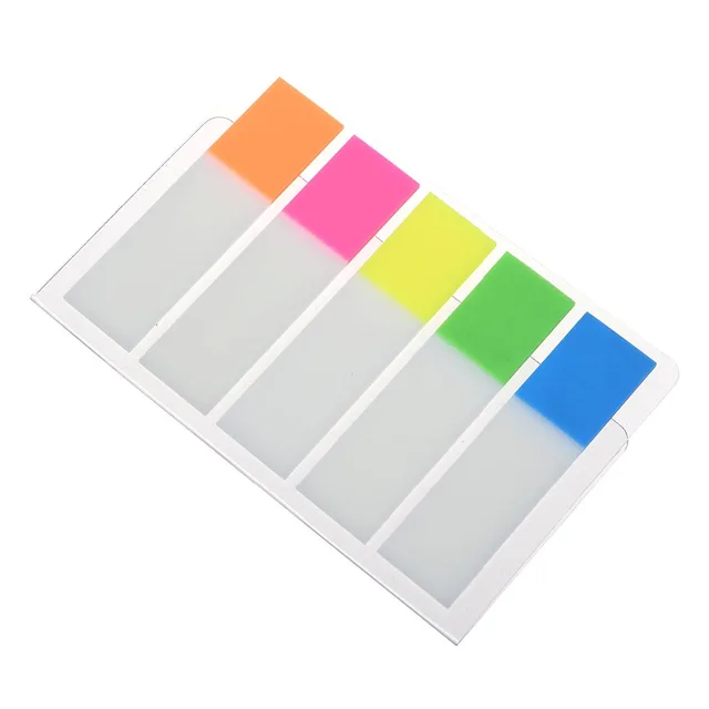 xrhyy 5 color reusable divider sticky notes index tabs 20pcs per color tabs