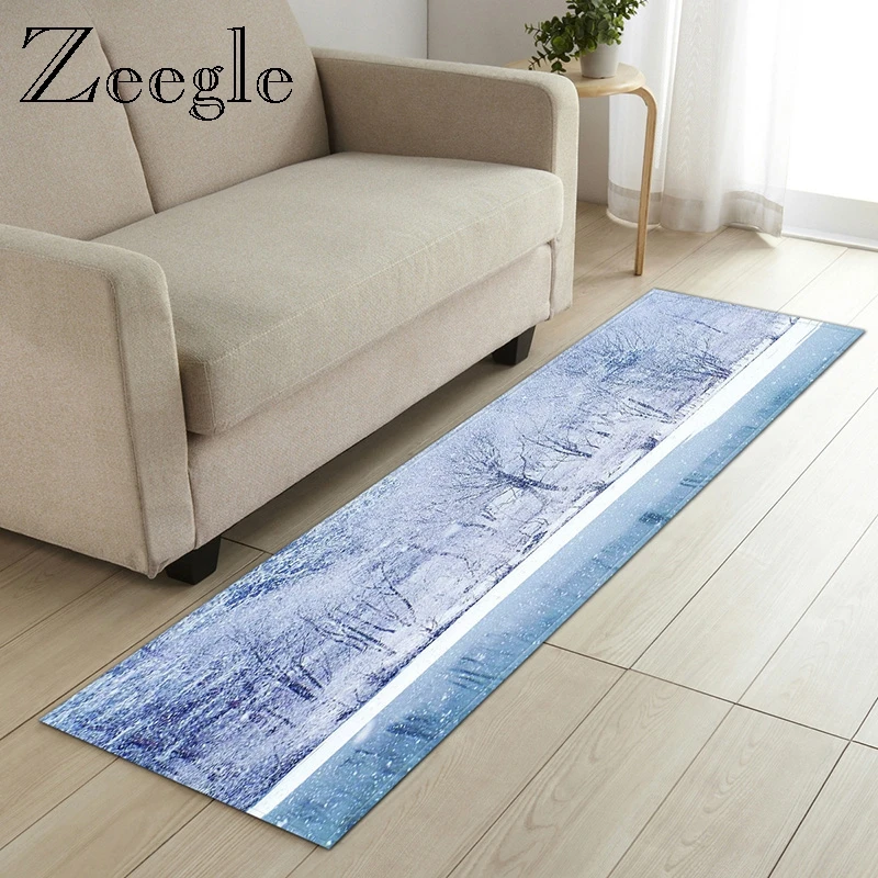  Zeegle 3D Scenic Pattern Kitchen Floor Mat Non-slip Carpets Table Floor Mats Absorbent Kitchen Rugs