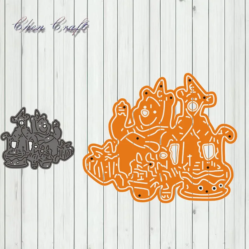 

Tiger and bear metal cutting dies cut die frame Scrapbook paper craft knife mould blade punch stencils dies