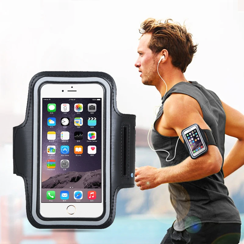 Sports Arm Band Mobile Phone Holder Bags Running Gym Armband Card Key Pouch UK 