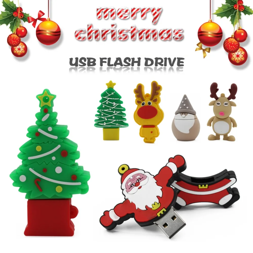 Christmas usb flash drive pen drive 2.0 4gb 8gb 16gb 32gb memory stick