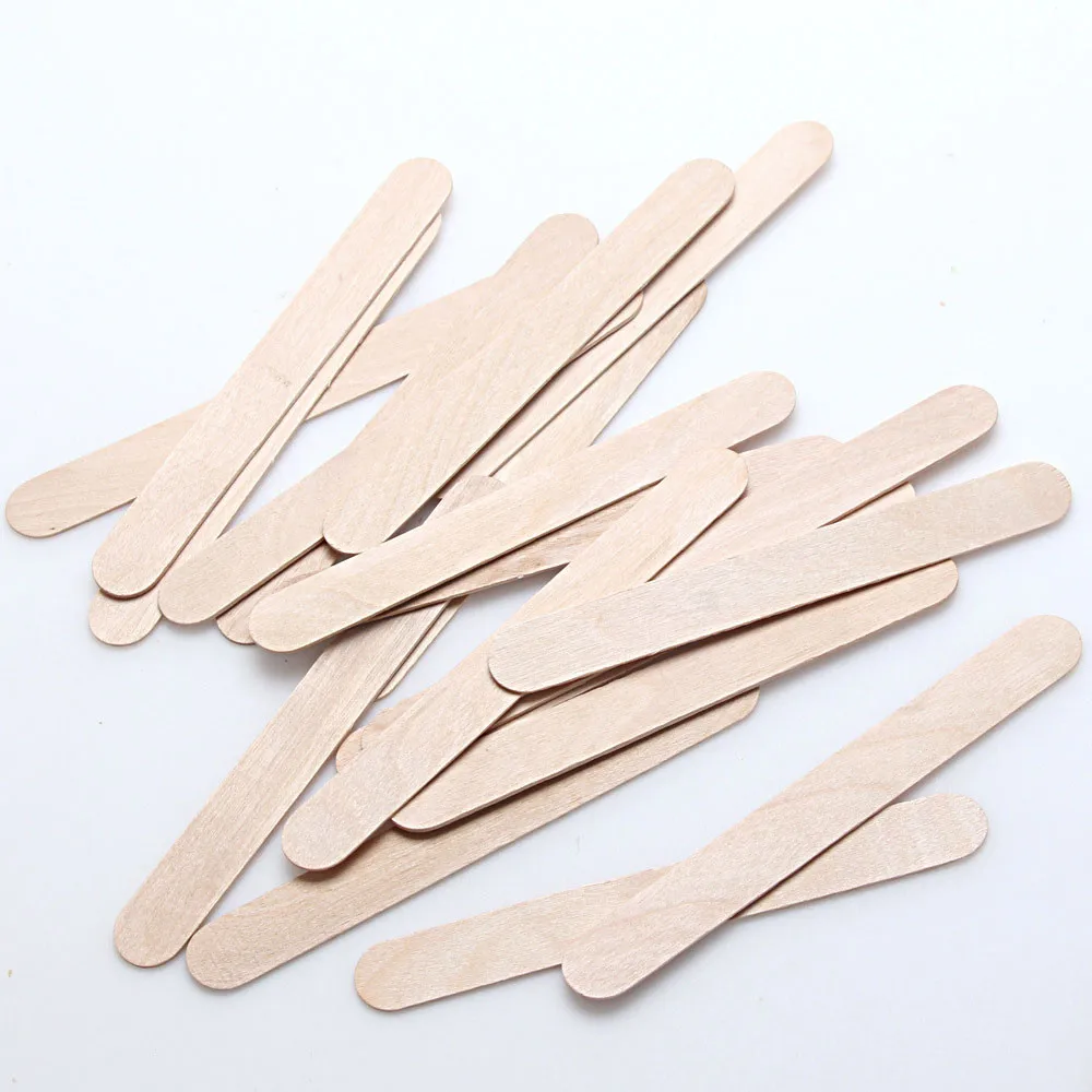 Около 100 шт деревянное удаление волос на теле палочки восковые одноразовые палочки легко использовать с восковой полосой