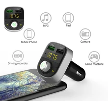 QC3.0 Dual Usb Car Charger Car Wireless Bluetooth FM Transmitter Car Kit Handsfree Call Monitor Car Mp3 Player Voltage Meter