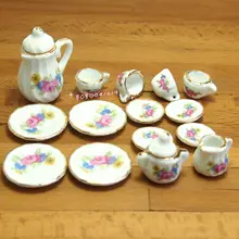 Кукольный домик Миниатюрный 1:12 игрушка столовая 17 шт Porcelaine Чайный сервиз SPO285