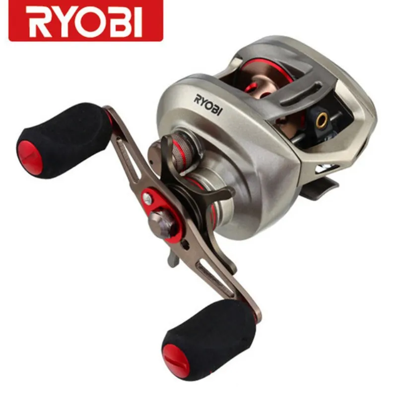 

RYOBI AQUILA Brand Baitcasting Reel 8+1BB 195g Metal Spool LH & RH Double Brake System Bait Casting Fishing Reel Molinete Pesca