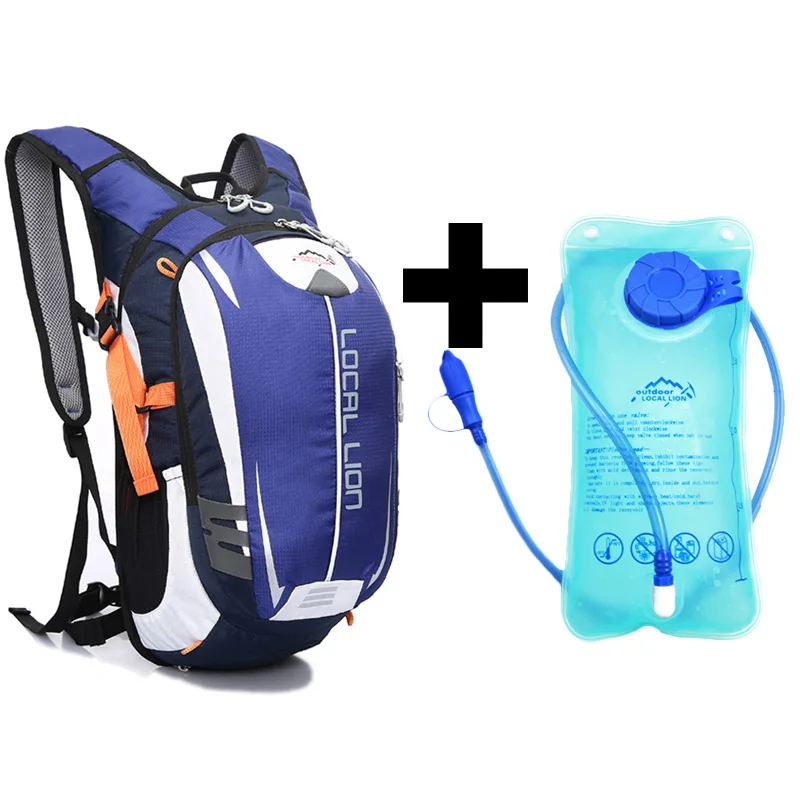 Местный рюкзак для альпинизма со львом+ 2 л сумка для воды MTB18L велосипедный Рюкзак дышащий Открытый рюкзак для велоспорта походные велосипедные рюкзаки - Цвет: blue and water bag