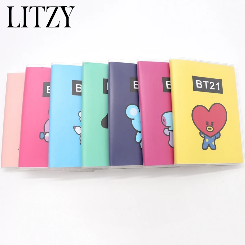 

BT21 Sketchbook Diary for Drawing Painting Graffiti Soft Cover Paper Sketch Book Memo Pad Notebook Office School Supplies Gift