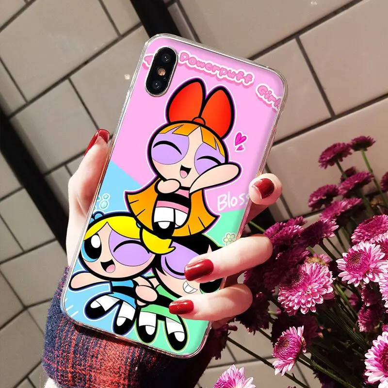 Yinuoda супер милый Powerpuff Girls Мягкий силиконовый чехол для телефона для Apple iPhone 8 7 6 6S Plus X XS MAX 5 5S SE XR мобильных телефонов - Цвет: A4