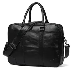 2019 новый модный мужской коммерческий портфель из воловьей кожи, винтажная мужская сумка-мессенджер, Повседневная натуральная сумка из
