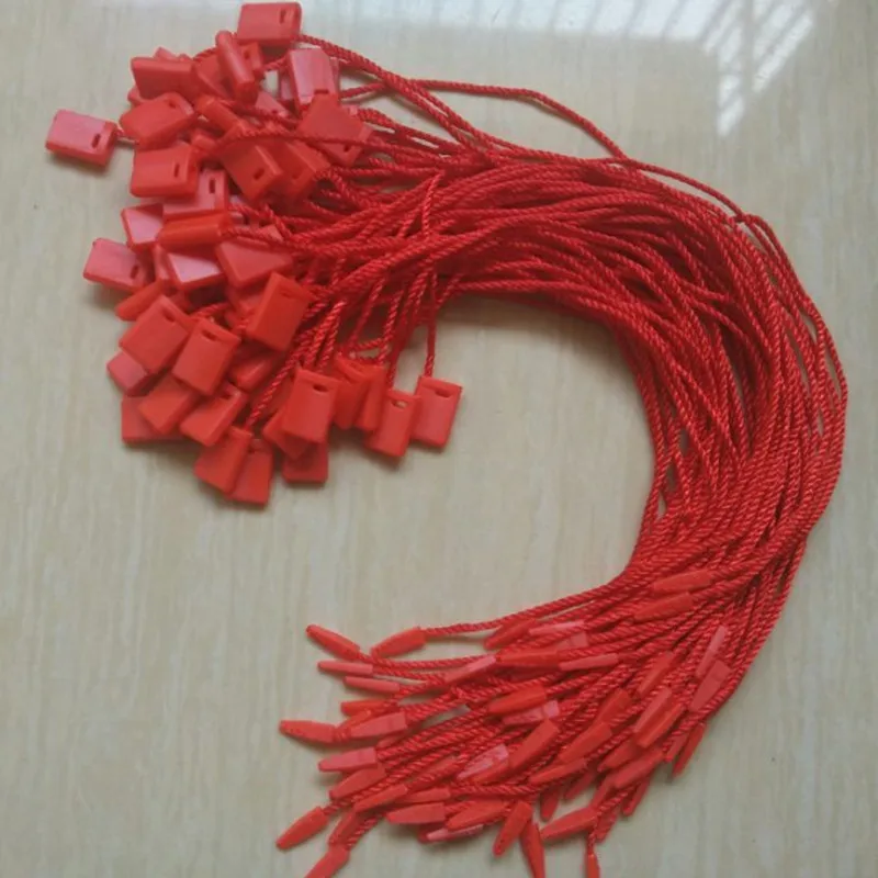 

100 pcs/lot Swing tag red cords for clothing rope Hang tag strings for t shirt