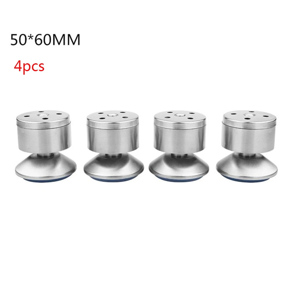 

4Pcs/set Height Adjustable Furniture Legs Feet Silver Stainless Steel Table Bed Sofa Level Feet Cabinet Legs