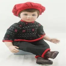 22 inch 55 cm reborn Silicone dolls lifelike doll reborn babies toys Wool clothes boy